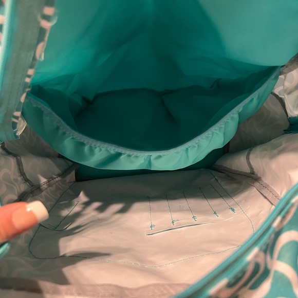 Chic Teal Patterned Backpack - Picture 5 of 5